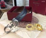Italy Ferragamo Belts with Silver Buckle - AAA Replica
